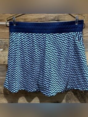 Callaway Opti Dri Skort Blue geometric tennis golf running print flare pockets M